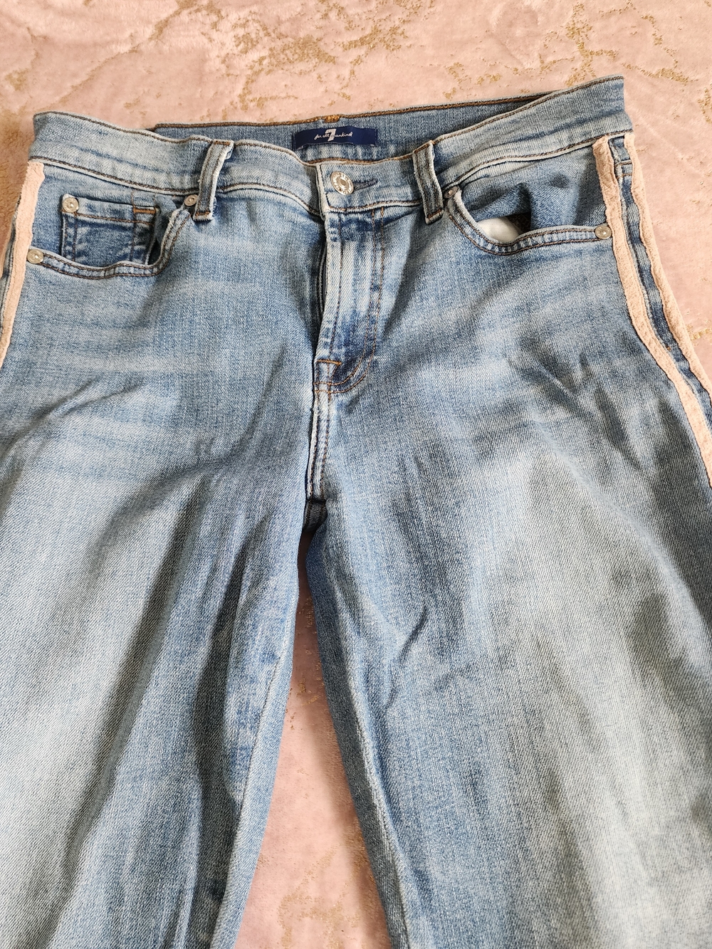 7 FOR ALL MAMKIND | Light Blue Denim Jeans - Picture 6 of 15